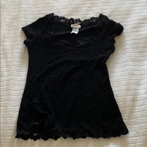 black lace top
